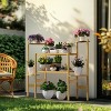 Artloge 6 Tier Bamboo Plant Stand Sturdy Open Design Flower Pots Rack Storage Shelf Unit for Indoor Outdoor Garden Yard Patio Balcony - 4 of 4