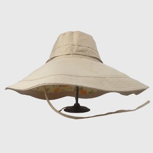 Anna-Kaci Women's Reversible Wide - Brim Sun Hat with Fruit Pattern Lining - 1 of 4