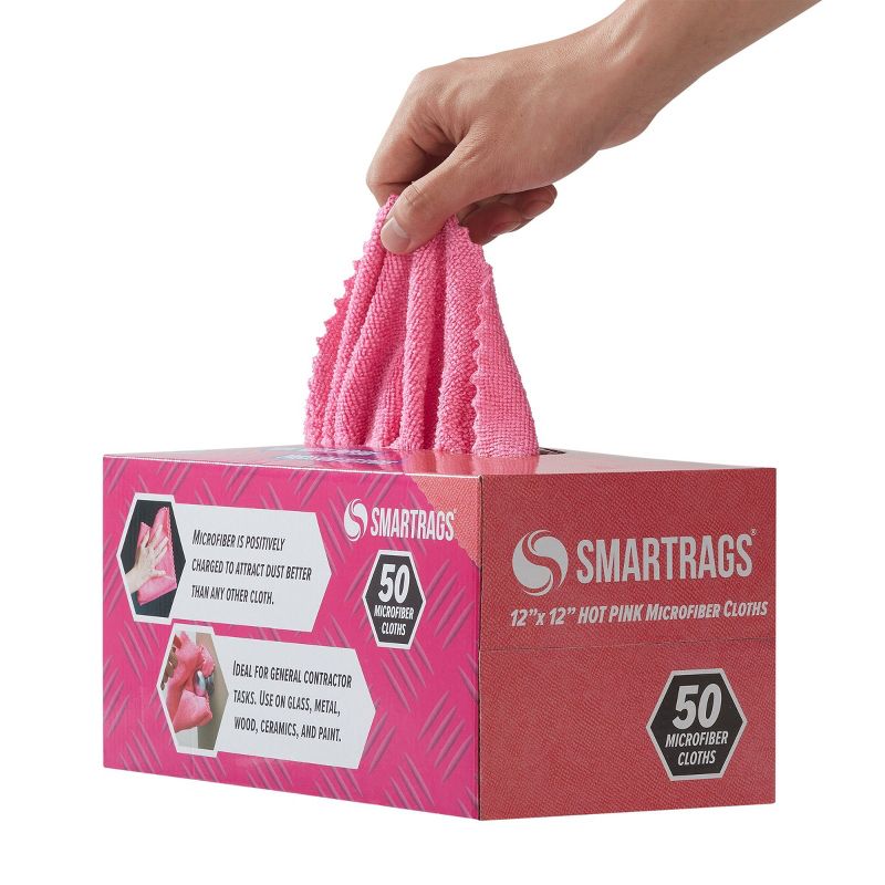 Smart Rags Microfiber Cloths 12x12 (1 Box of 50 Cloths), 3 of 8