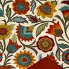 RLF Home Fiesta Floral Petticoat Window Treatment High Quality Valance 3" Rod Pocket 50" x 15" Rust/Multicolor - 3 of 3