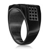 Metallo Stainless Steel, CZ Ring - Black Plated - Available Sizes:  13 ,  12 ,  10 ,  11 ,  9 - 2 of 4