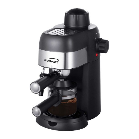 Brentwood Ga-134bk 4-cup Stainless Steel Espresso And Cappuccino Maker  Machine : Target