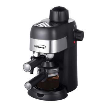 Brentwood GA-134BK 4-Cup Stainless Steel Espresso and Cappuccino Maker Machine