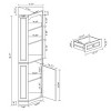 68" Tall Corner Cabinet with Door, Drawer and Adjustable Shelf, Storage Cabinet for Living Room, Kitchen, or Dining Room-Tanpinhause - 4 of 4