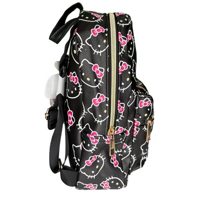 Hello Kitty Teen Bows All Over Print Polyester Mini Backpack, Black - image 3