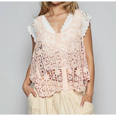 Women's Joni Sleeveless Crochet Top - POL OS