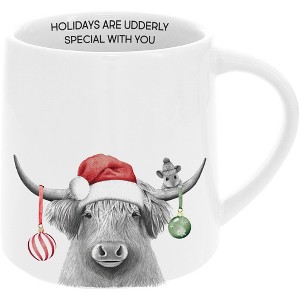 Pavilion Gift Company - Udderly Holiday - 17 oz Mug - Drinkware - 1 of 4