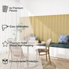 4 Packs 94.5” x 5.7” Solid Wood Panels for Wall, Acoustic Wood Slat Wall Panels for Interior Wall Decor，TV Background, Living Room - 3 of 4