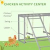 Chicken Activity Play with Swing Set for 3Ã¿4 Birdsen Chicken Coop Accessory with Multiple Perches & Hen Ladder - 4 of 4