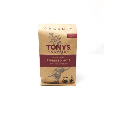 Tony's Coffee Espresso Noir Dark Roast Whole Bean Coffee - 12oz