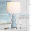 ROTTOGOON Table Lamps for Bedroom Set of 2, 26.5" Bedside Lamps for Living Room with USB Ports Touch Control, Modern Blue Ceramic Nightstand Lamp - 4 of 4