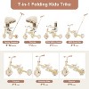 HTUTWOO 7-in-1 Foldable Toddler Tricycle Removable Pedal, Canopy, and Guardrail, Tricycle for 12-72 Months - 4 of 4