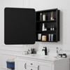 PexFix 30" x 24" Bathroom Cabinet with Mirror Stainless Steel Frame and 2 Adjustable Shelves Wall Medicine Cabinets Mirrors Rectangle Recessed Black - 2 of 4