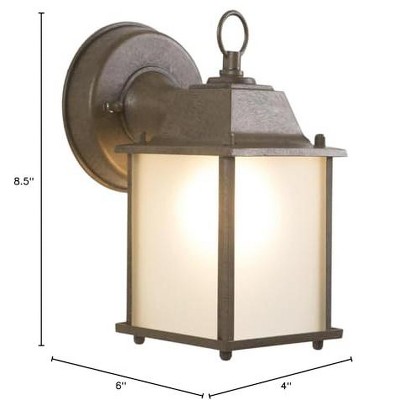 Tara Brown Frosted Glass Outdoor Wall Sconce