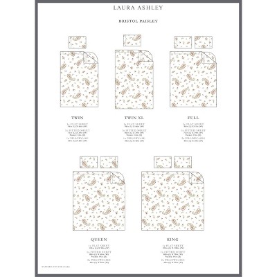 Bristol Paisley King Cotton Flannel Floral Sheet Set