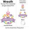 Big Dot of Happiness Easter Gnomes - Outdoor Spring Bunny Party Decor - Front Door Wreath - 3 of 4
