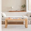 MH London Evo Rectangle Scallop Solid Wood Coffee Table For Living Room - 4 of 4