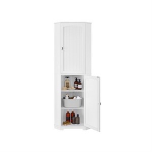Tall Corner Cabinet with 2 Doors and 4 Adjustable Shelves - 1 of 4