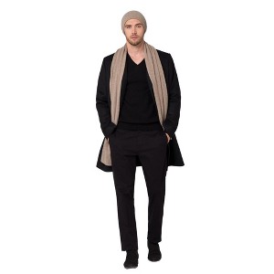 Style Republic Men's 100% Pure Cashmere Winter Scarf - Nougat - 1 of 2