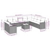 vidaXL 11 Piece Patio Sofa Set with Cushions Beige and Cream Poly Rattan - With Table - 3 of 4
