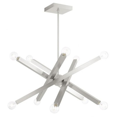Livex Lighting Solna 10 - Light Chandelier in  Brushed Nickel