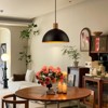 LLHZSY Black Mini Pendant Light 11" Wide Modern Bowl Fixture for Kitchen Island Dining Room - 2 of 4
