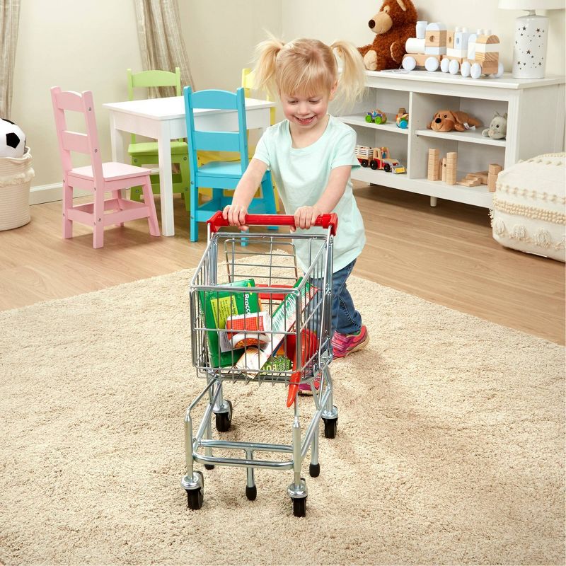 Melissa &#38; Doug Toy Shopping Cart With Sturdy Metal Frame, 3 of 13