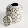 Plum & Post Province Link Lidded Jar - Brown & White Chinoiserie - 4 of 4