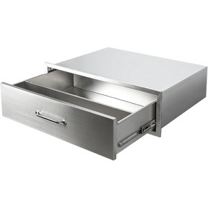 Kitchen Drawers, 30" W x 23" D x 10" H Stainless Steel Single Drawer BBQ Drawer, Flush Mount Built-in Drawers for Outdoor Kitchen & BBQ Islands - 1 of 3