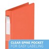 Davis Group 6pk 5/8" Premium Economy Round Ring Binders Orange: Polypropylene, 100 Sheet Capacity, 2 Pockets - image 3 of 4