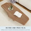 QingMoon 47.2" Abstract Shaped Coffee Table, Ash Wood Veneer End Table for Living Room, Bedroom, Balcony and Office - 4 of 4