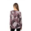 Women's Cowl Neck Long Sleeve Floral Print Top - Sew In Love - 3 of 3