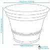 Sunnydaze Indoor/Outdoor Patio, Garden, or Porch Weather-Resistant Double-Walled Laurel Flower Pot Planter - 13" - Rust Finish - image 3 of 4