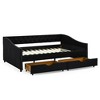 NicBex Full Size Upholstered Tufted Daybed with 2 Drawers and Button Back for Bedroom,Living Room,Apartment,Black - 4 of 4