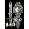 Elegant Lighting Monarch 1 light Pewter Wall Sconce Golden Teak (Smoky) Royal Cut Crystal - 2 of 2