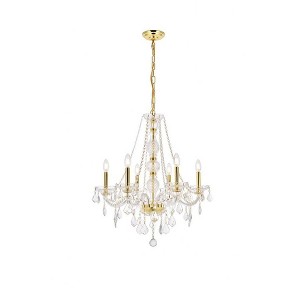 Elegant Lighting Verona 6 - Light Chandelier in  Gold - 1 of 3