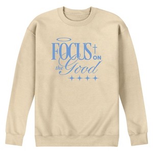 Men's - Instant Message - Focus On The Good Graphic Fleece Sweatshirt - 1 of 4