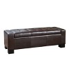 Modern Upholstered Guernsey Ottoman Leather PU Storage Ottoman Traditional for living room-Christopher Knight Home - 2 of 4