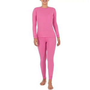 Fruit of the Loom Women's and Plus Long Underwear Waffle Thermal Top and Bottom Set - 1 of 4