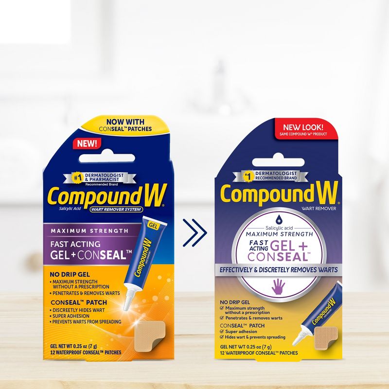 Compound W Maximum Strength Fast Acting Gel Wart Remover + ConSeal Patches - 0.25oz/12ct, 3 of 8