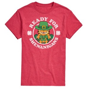 Men's - Garfield - Ready For Shenanigans Patrick's Day Short Sleeve Graphic T-Shirt - 1 of 4