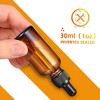 Dropper Bottle 1 oz, 24 Pieces Eye Dropper Bottle, 30ml Amber Glass Bottle for Essential Oil, Liquid - 4 of 4