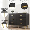6 Drawer Dresser, Modern Wooden Dresser with Gold Handles and Storage Space, Chest of Drawers - 2 of 4