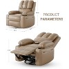 Electric Massage Recliner, Heat, 360° Swivel, Zero Gravity, 400lb, PU - 3 of 4