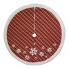 Kurt Adler Kurt Adler 48-Inch Red, Green and White Plaid Tree Skirt with Fleece Border - 4 of 4