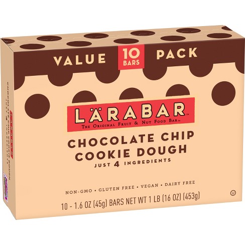 chip chocolate dough bars cookie larabar 16oz 10ct energy target fair trade tips know need snacks count oz bar gluten