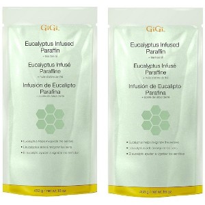 Gigi Eucalyptus Paraffin Wax with Tea Tree Oil - 16 oz (PACK OF 2) Skin-Softening Benefits for At Home Spa - 1 of 4