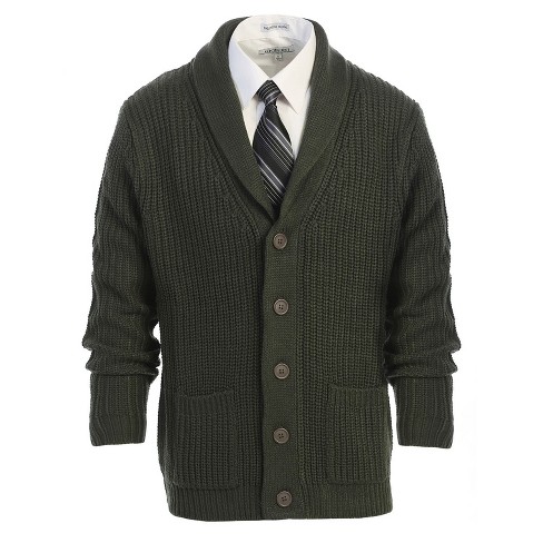 Mens shawl collar cardigan with elbow patches best sale