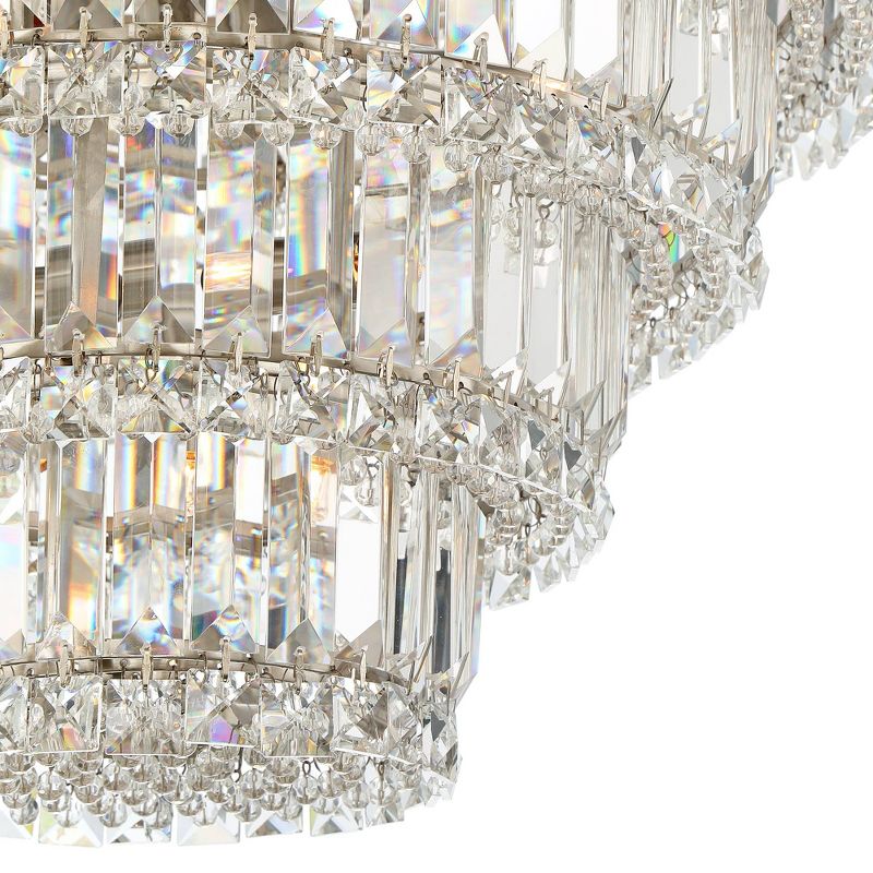 Vienna Full Spectrum Silver Hanging Chandelier 28 1/2" Wide Traditional Crystal Shade Fixture for Dining Room House Entryway, 3 of 9