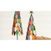 Colorful Recycled Metal Christmas Tree Set of 2, Star-Topped Decor by Kalalou - 2 of 3